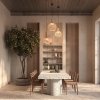 Lampa wisząca designerska rustykalna brązowa nad stół do jadalni do salonu ozdobna regulacja wysokości Roots MAYTONI MOD193PL-01W1